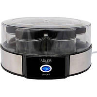Йогуртница Adler AD 4476 (20 Вт, 7 баночек по 200 мл, компактная, отдельные емкости, Польша)