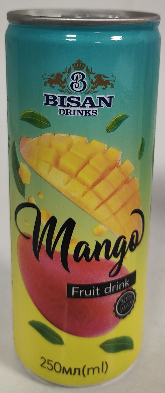 BISAN напій 30%  fruit juice drink MANGO 250мл ж/б