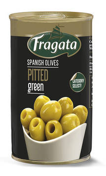 Оливки FRAGATA зелені без кісточки, 280 г (суха вага 90 г)