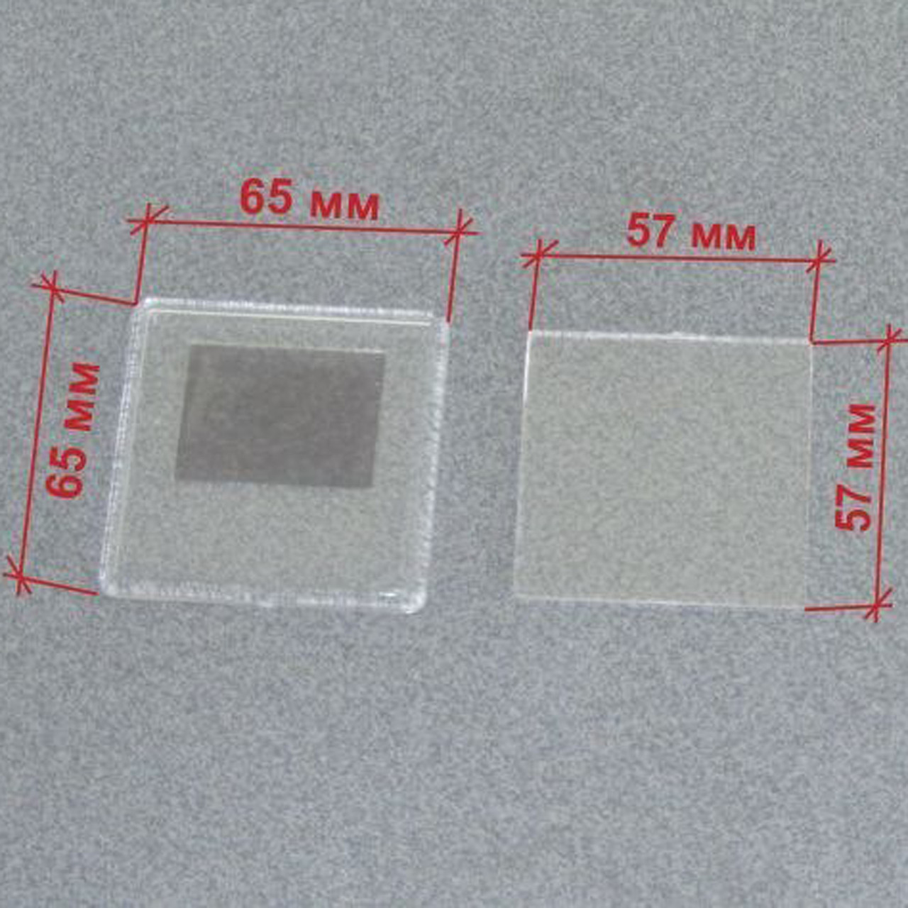 Акрилові заготовки для магнітів 65*65 мм (упаковка 100 шт)
