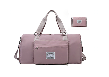 Сумка спортивна з кишенею для взуття Трансформер 31л | 51*25*24 Рожевий