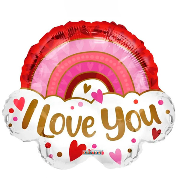 Повітряна кулька "I Love You - веселка", 41 см., США