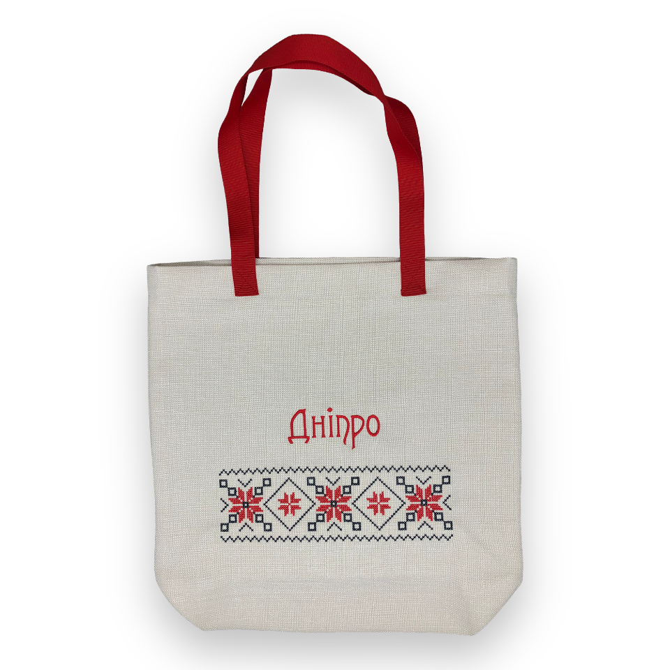 Сумочка сувенірна "Дніпро" з горизонтальним орнаментом, фото 1