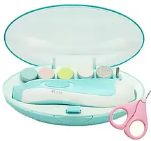 Дитячий тример для нігтів 6 в 1 Baby Nail Trimmer, Манікюрний набір для дітей і дорослих із насадками для шліф, фото 2
