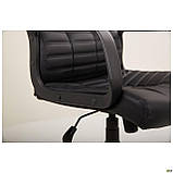 Офісне крісло Атлет-PL Tilt шкірозамінник чорний, фото 6