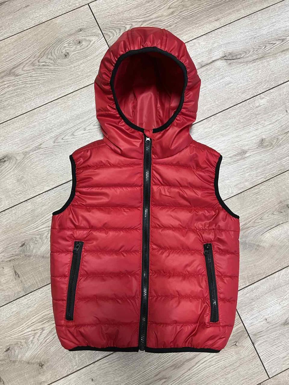 Жилет демізесон однотоний унісекс р 122-146 червоний