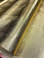 Кожа тиснение игуана светлое золото, 1.0 - 1.3 мм