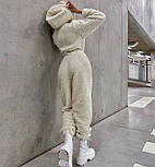 Теплий плюшевий комбінезон жіночий на блискавці з капюшоном (р. 42-48) 2103567, фото 7