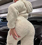 Теплий плюшевий комбінезон жіночий на блискавці з капюшоном (р. 42-48) 2103567, фото 10