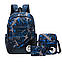 Рюкзак для школи та подорожей ZWX USB підключення, колір синій, розмір 50х32х20 + Подарунок, фото 5