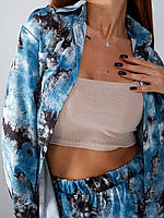 Костюм женский свободного кроя брюки+рубашка евро софт 42, 44, 46, 48 (3цв) "RUSAN" от производителя