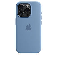 Чохол Soft Touch iPhone 15 Pro, оригінальний чохол для Apple iPhone 15 Pro MagSafe Case зимовий синій