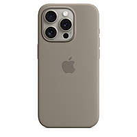 Оригинальный чехол Apple iPhone 15 Pro, чехол магсейв iPhone 15 Pro Case с анимацией глиняный