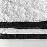 Відрізи еластичного мережива чорного і білого кольору (4 відріза по 3 м), 12 метрів, фото 2