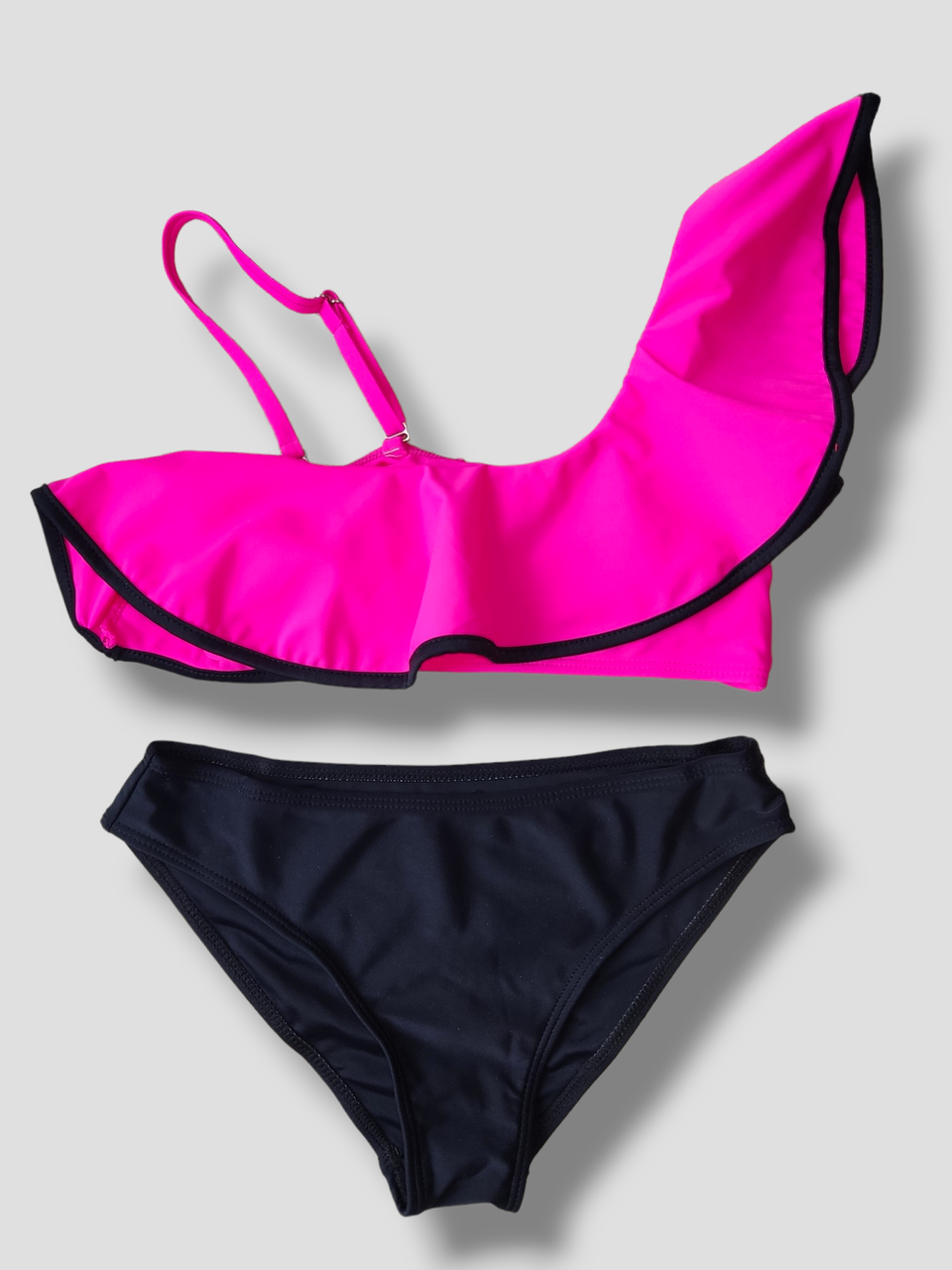 Дитячий підлітковий купальник волан Z.Five 9281-1 малиновий 30 38 розмір