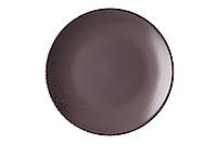 Набор круглых обеденных тарелок 6шт Ardesto Lucca Grey brown 26 см коричневого цвета из каменной керамики