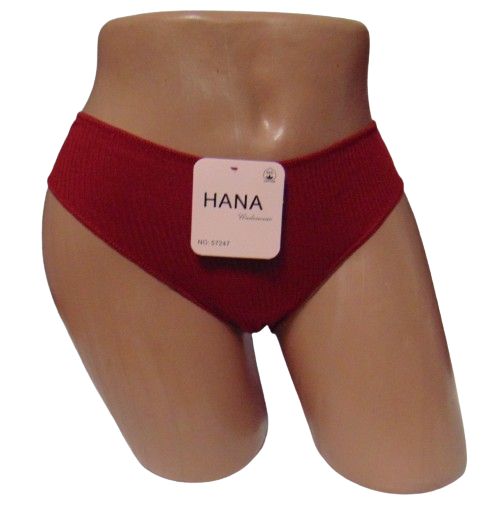 Труси бавовна рубчик Hana 57247 L-XL червоні