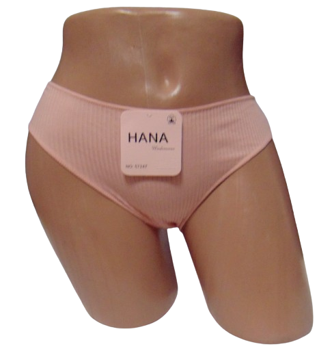 Труси бавовна рубчик Hana 57247 L-XL пудра