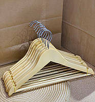 Набор деревянных вешалок для одежды 33,5x20x1,2см 8шт.
