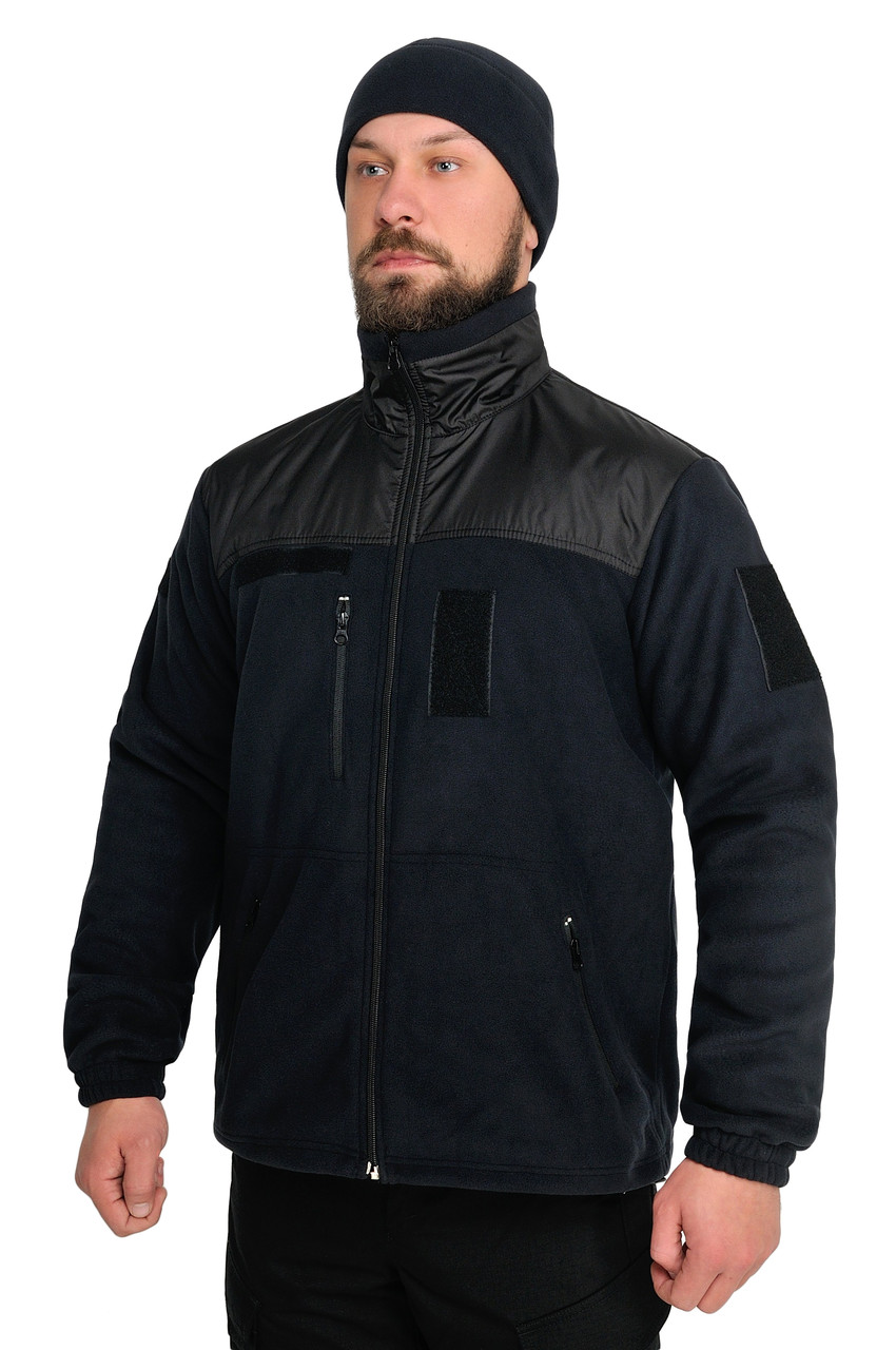 Тактична флісова кофта Jacket Dark blue Ultrasoft М-300 темно-синя WinTac