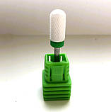 Насадка-фреза керамічна закруглений циліндр , зелена середня зернистість, фото 3