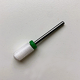 Насадка-фреза керамічна закруглений циліндр , зелена середня зернистість, фото 2