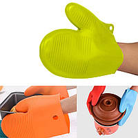 Силіконова рукавичка для кухні кухонна рукавиця прихватка для гарячого рукавиця термостійка 20х16.5 см