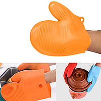 Силіконова рукавичка для кухні кухонна рукавиця прихватка для гарячого рукавиця термостійка 20х16.5 см