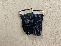 Cтроительные перчатки резиновые бензомасло синие PD-20