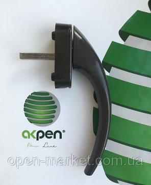 Ручка віконна з пружинним механізмом LEO (38 мм.) Коричнева (8019)