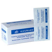 Спиртовая салфетка Alexpharm, 65х30 мм, 100 шт