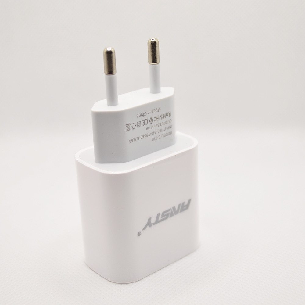 Мережевий зарядний пристрій ANSTY C-030 2.4A 1 USB White, фото 3