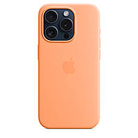 Чехол Soft Touch iPhone 15 Pro, оригинальный чехол для Apple iPhone 15 Pro MagSafe Case Апельсиновый сорбет