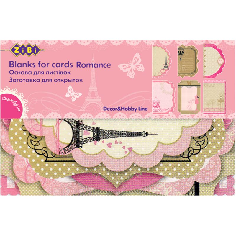 Заготівка для листівок ZiBi Romance 10.2 х 15.3 см (ZB.18201-AF)