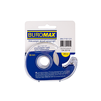 Скотч канцелярський у диспенсері Buromax, 18 мм, 20 м, прозорий, 1 шт (BM.7161-01)