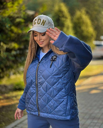 Неймовірний жіночий костюм на флісі, тканина "Трьохнитка+плащівка" 48, 50, 52, 54, 56, 58 розмір 48, фото 3