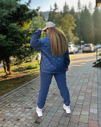 Неймовірний жіночий костюм на флісі, тканина "Трьохнитка+плащівка" 48, 50, 52, 54, 56, 58 розмір 48, фото 2