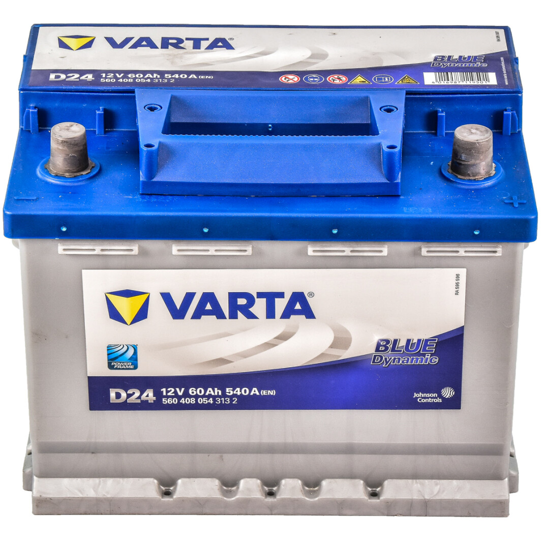 Акумулятор 60 А·год 540А 12В VARTA D24 Blue Dynamic (R+) Varta 560 408 054 6СТ-60