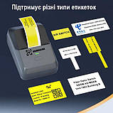 Портативний 2" Bluetooth принтер для друку на етикетках та термопапері Ukrmark UP27GY сірий, фото 5