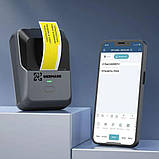 Портативний 2" Bluetooth принтер для друку на етикетках та термопапері Ukrmark UP27GY сірий, фото 4