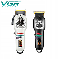 Мужской набор для стрижки волос Машинка аккумуляторная VGR V-699 профессиональная с LED-дисплеем