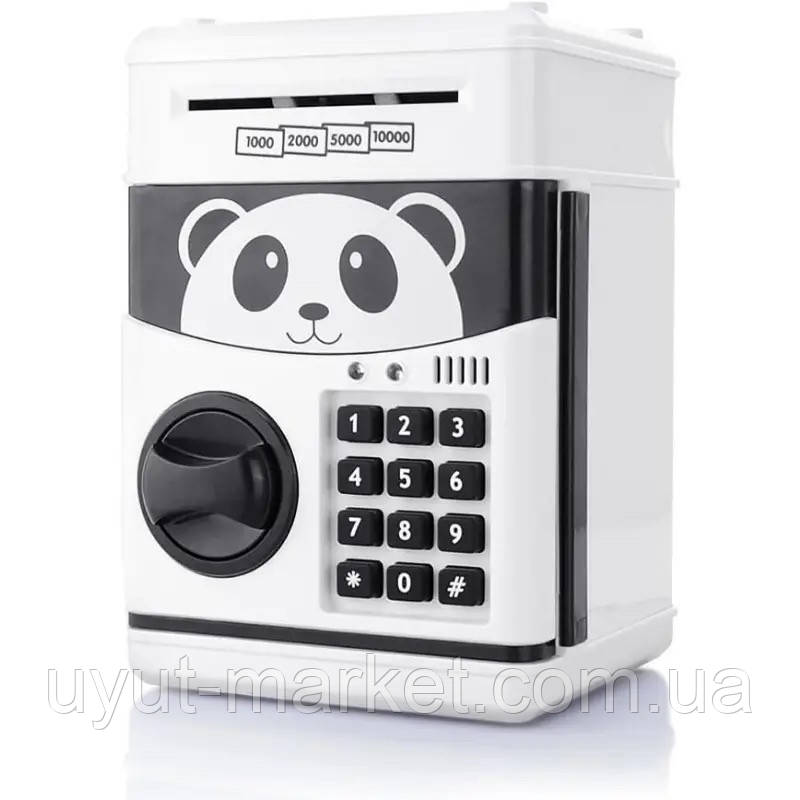 Дитячий сейф електронна скарбничка "Панда" з купюроприймачем 19х13х12см