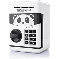 Детский сейф электронная копилка "Панда" с купюроприемником 19х13х12см