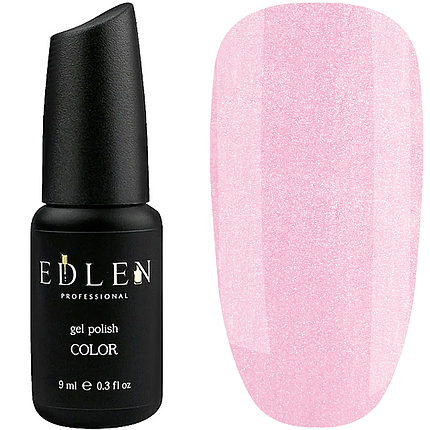 Гель-лак EDLEN Gel Polish Color №8, 9 мл ніжний рожевий із сріблястим шиммером, фото 1