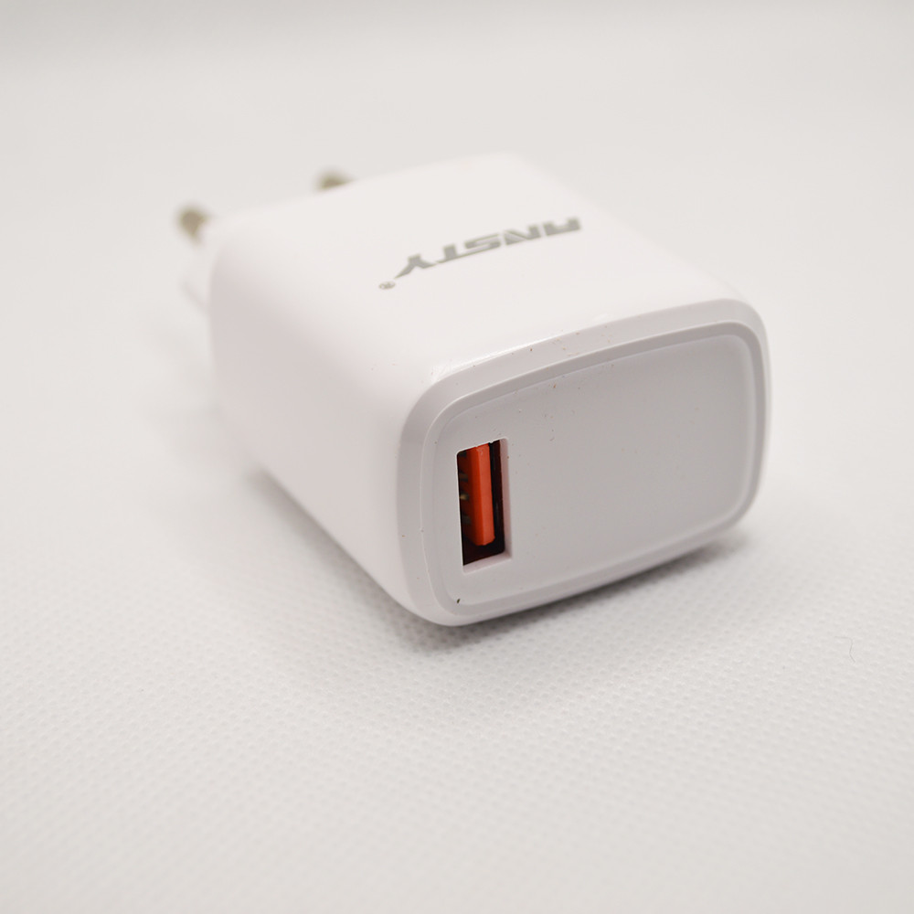 Мережевий зарядний пристрій ANSTY C-101-I з Lightning кабелем 1USB 2.4A White, фото 6