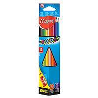 Олівці кольорові Maped Color Peps Classic MP.183213, 12 кольорів + стругачка