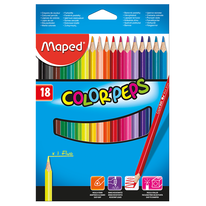 Олівці кольорові Maped Color Peps Classic MP.183218, 18 кольорів