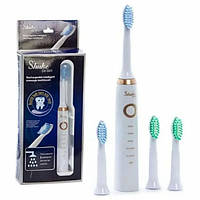 Електрична зубна щітка shuke sk-601 білий | Зубна електрична щітка для двох | Ультразвукова MD-134 зубна щітка