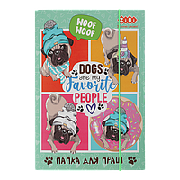 Папка для труда ZiBi Kids Line Lovely Dog, картонная на резинке, А4+ 300х212х28мм (ZB.14931)