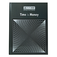 Книга канцелярская Buromax Time Is Money, А4, 96 л, клетка, офсет, твердая обложка, серый (BM.2400-109)